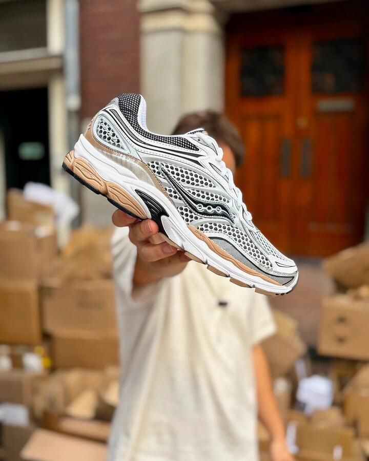 Saucony Progrid Omni 9 Sneaker Licht Grijs Bruin - Foto 2