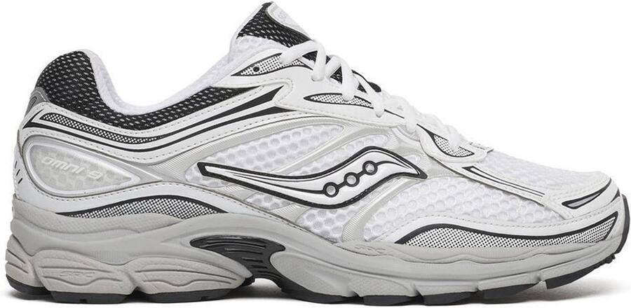 Saucony ProGrid Omni 9 White Cadet Unisex Sneaker Retro Running Wit Blauw