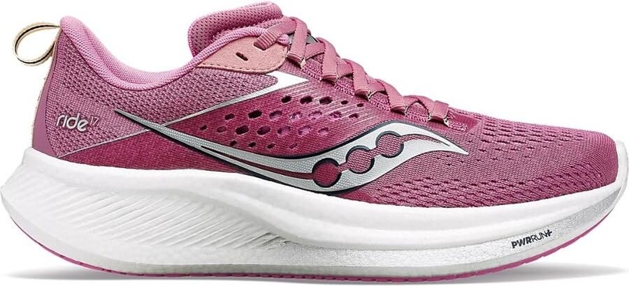 Saucony Ride 17 W Hardloopschoen Roze
