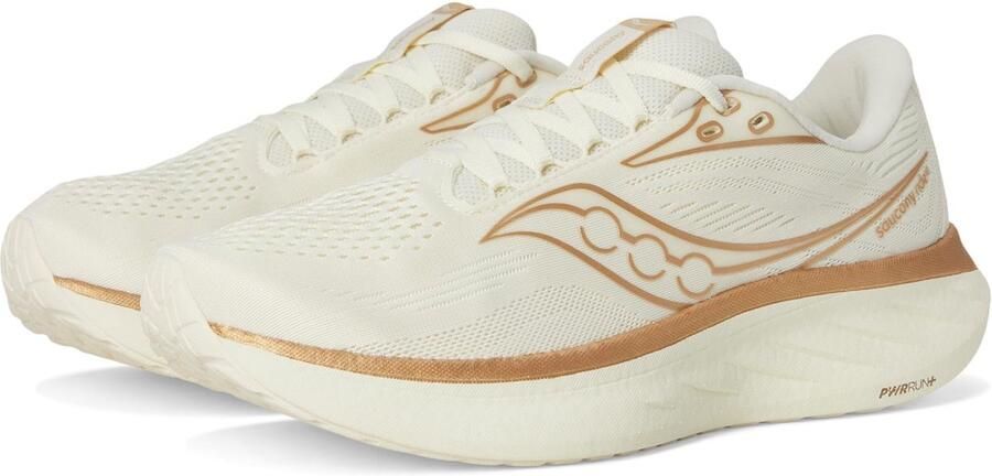 Saucony Women's Ride 18 Hardloopschoenen beige wit