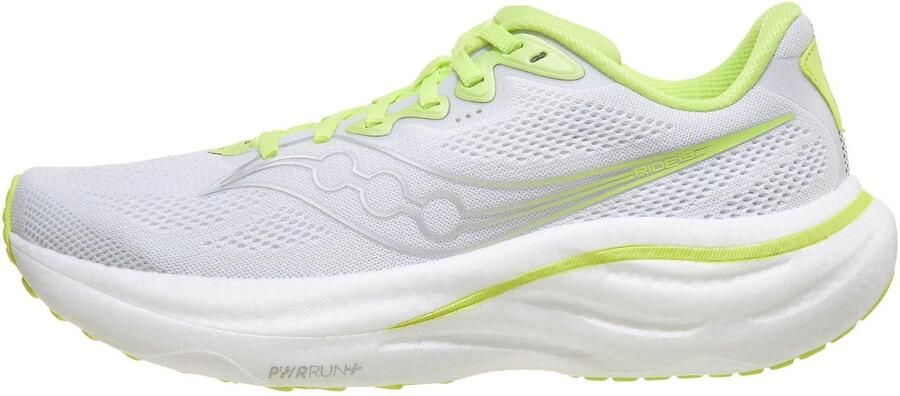 Saucony Ride 19 W Hardloopschoenen Wit Fluor Geel