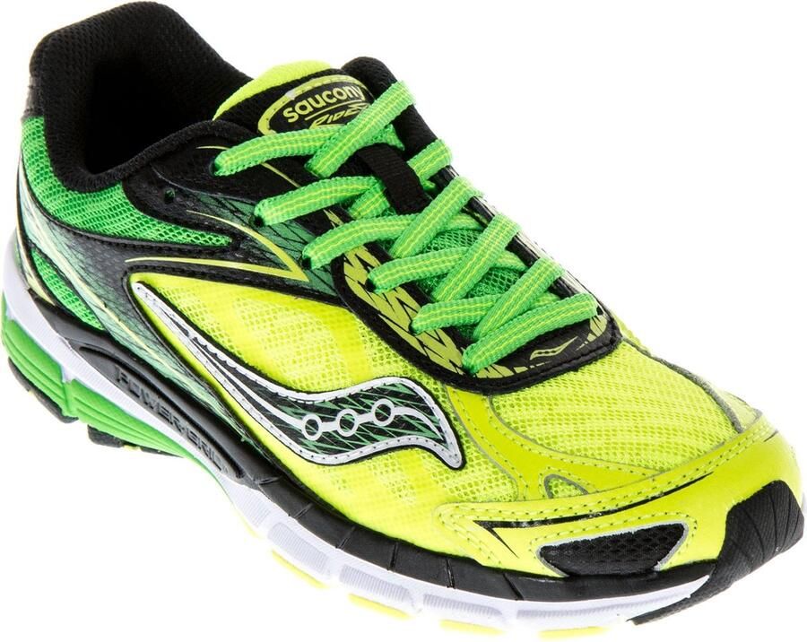 Saucony Ride 8 hardloopschoenen Junior Hardloopschoenen Unisex geel groen zwart