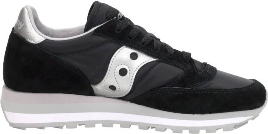Saucony Zwarte Sneakers met Stoffen Voering en Rubberen Zool Black Dames