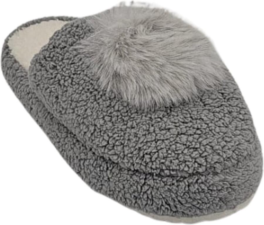 Savista Berussa- Luxe Dames Pantoffels Winter Warm Zachte & Stille Zool Antislip Lichtgewicht Huisschoenen-Grijs