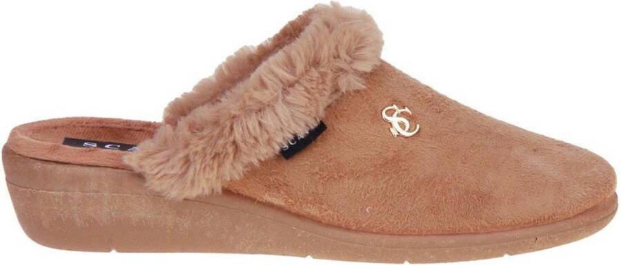 Scapa Pantoffel Bruin Dames