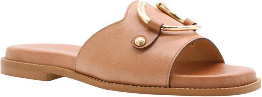 Scapa Heeled Mules Brown Dames