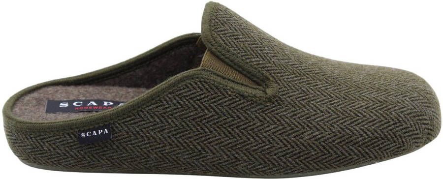 Scapa Pantoffels Groen Heren