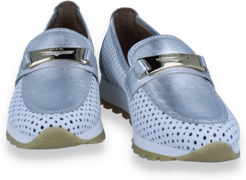 Scapa Dames Mocassin Wit Zilver WIT