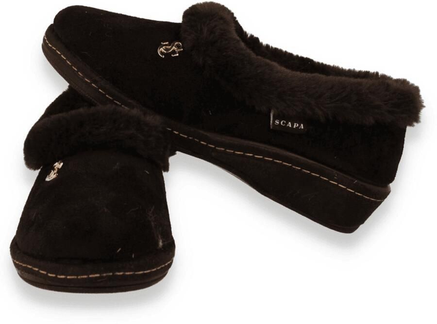 Scapa Dames Pantoffel Zwart