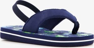 Scapino Blauwe kinder teenslippes met dino's Blauw