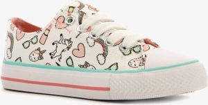 Scapino Canvas kinder sneakers met unicorn print Wit