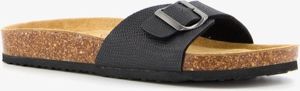 Scapino Dames bio slippers met croco print Zwart