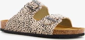Scapino bio slippers met luipaardprint Bruin
