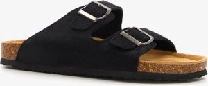 Scapino bio slippers zwart met twee gespen