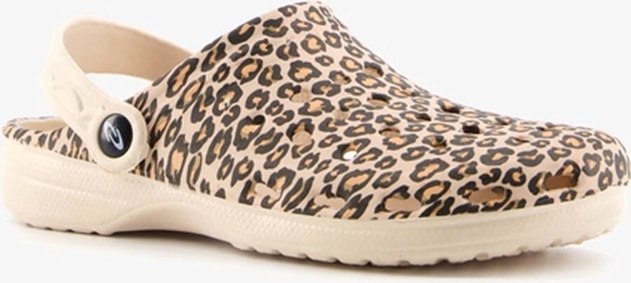 Scapino Dames klompen met panterprint Bruin Clogs