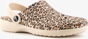 Scapino klompen met panterprint Bruin Clogs