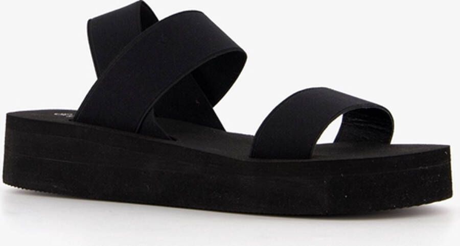 Scapino Dames sandalen met plateauzool zwart