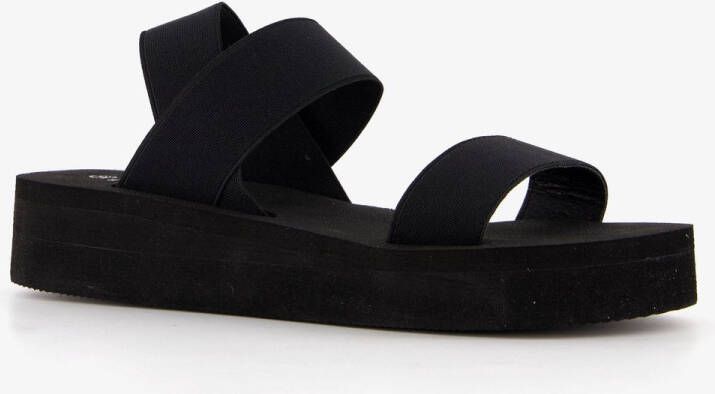 Scapino Dames sandalen met plateauzool zwart