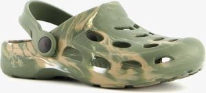 Scapino Groene kinder klompen met camouflage Clogs