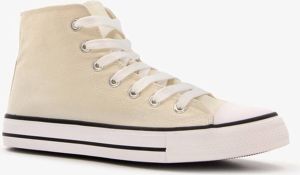 Scapino Hoge canvas dames sneakers beige