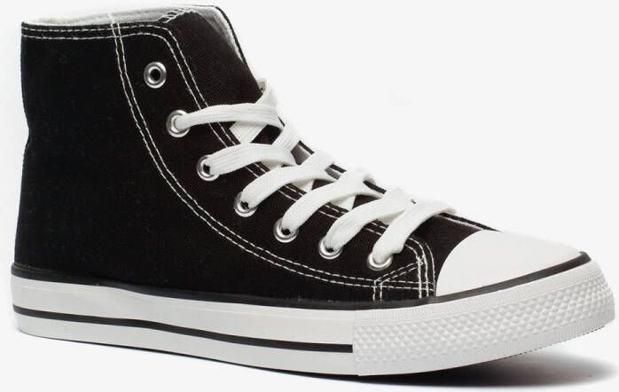 Scapino Hoge canvas dames sneakers zwart