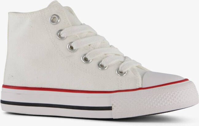 Scapino Hoge canvas kinder sneakers wit