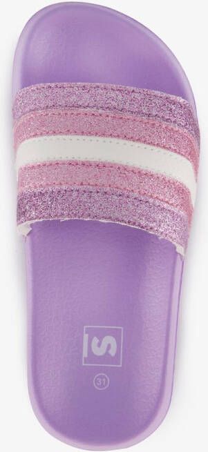 Scapino Kinder badslippers lila met glitters