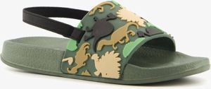 Scapino Kinder badslippers met dino's Groen