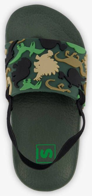 Scapino Kinder badslippers met hielbandje dino Groen