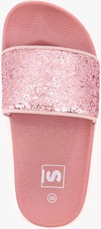 Scapino Meisjes badslippers roze met glitters - Foto 1