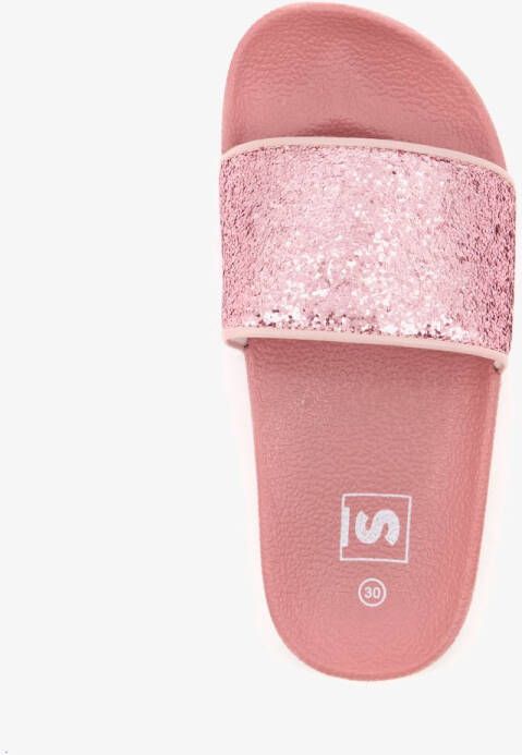 Scapino Meisjes badslippers roze met glitters
