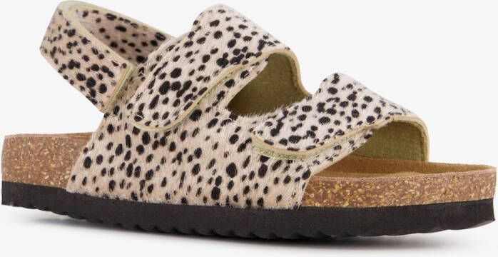 Scapino Meisjes bio sandalen met panterprint beige zwart