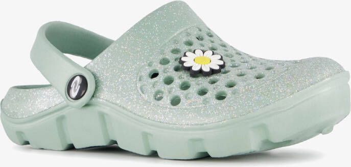 Scapino Meisjes klompen met madeliefje en glitters mintgroen Clogs