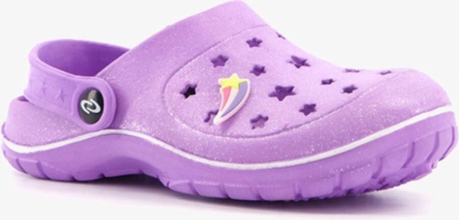 Scapino Paarse kinder klompen met glitters Clogs