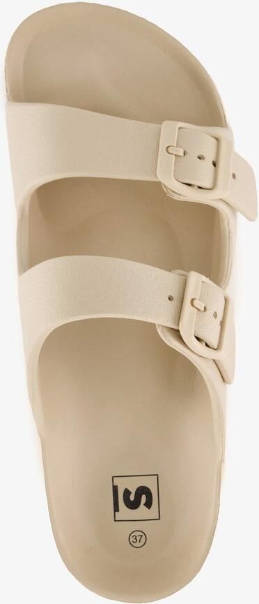Scapino Dames badslippers met gesp beige