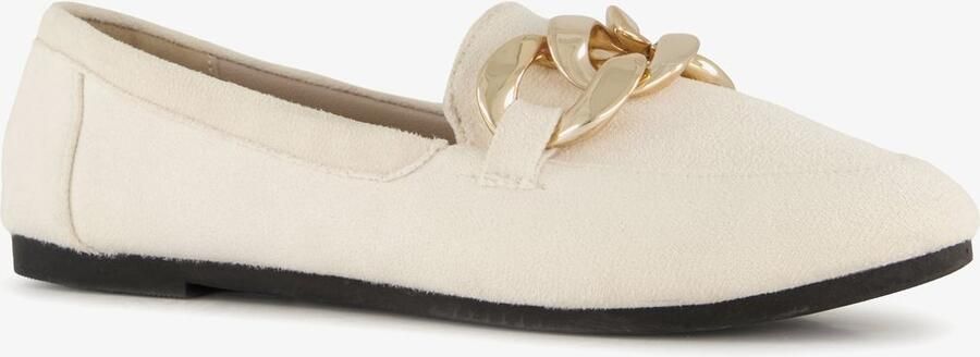 Scapino Dames loafers met ketting details beige