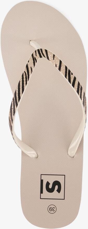 Scapino Dames teenslippers met tijgerprint beige