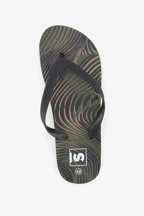 Scapino Heren teenslippers groen zwart