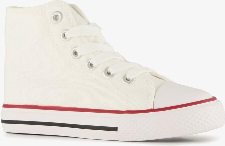 Scapino Hoge canvas kinder sneakers wit