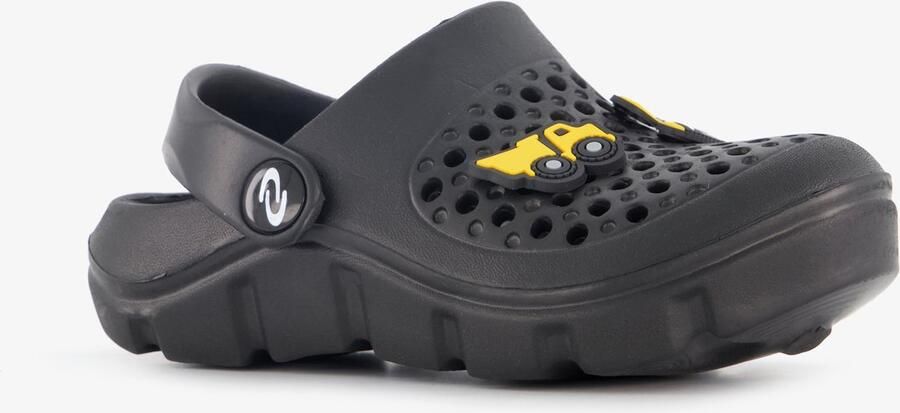 Scapino Jongens klompen met werkvoertuigen zwart Clogs