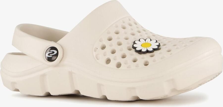 Scapino Kinder klompen beige met zonnebloem Clogs