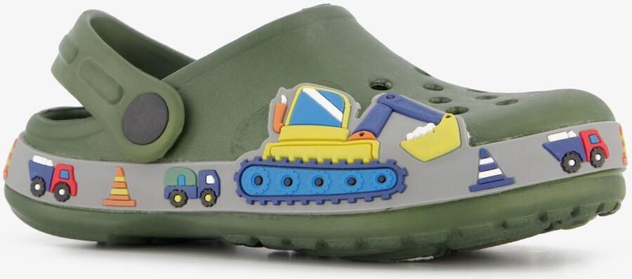 Scapino Kinder klompen groen voertuigen Clogs