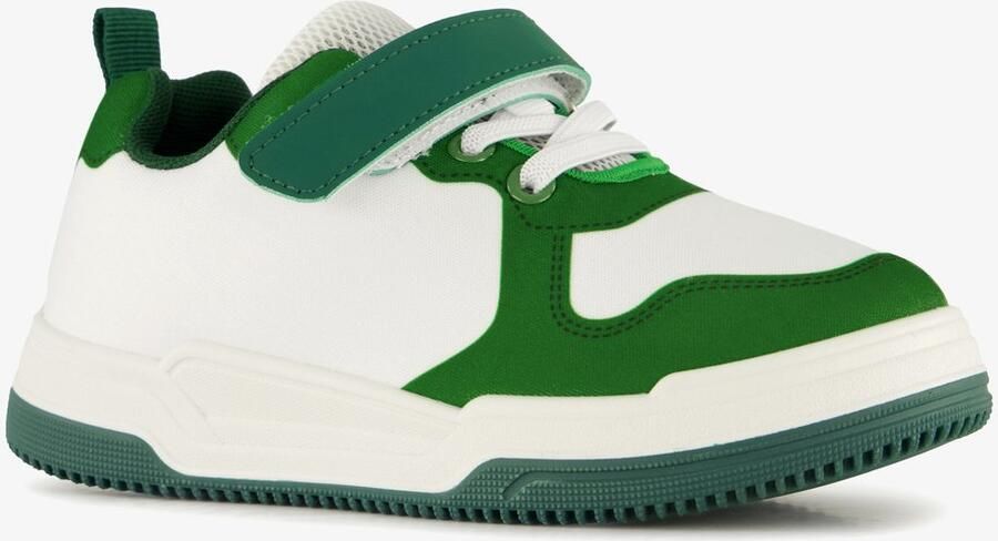 Scapino Kinder sneakers wit groen Uitneembare zool
