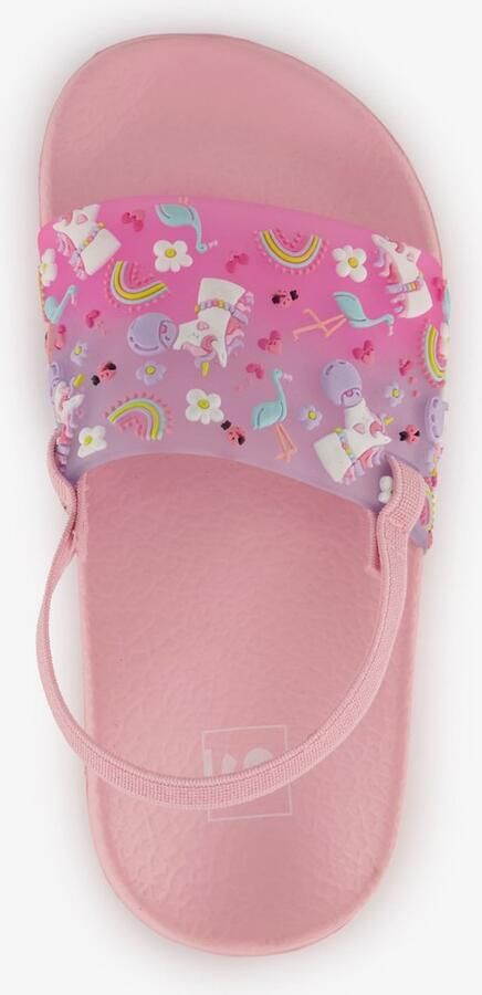 Scapino Roze meisjes badslippers met print roze