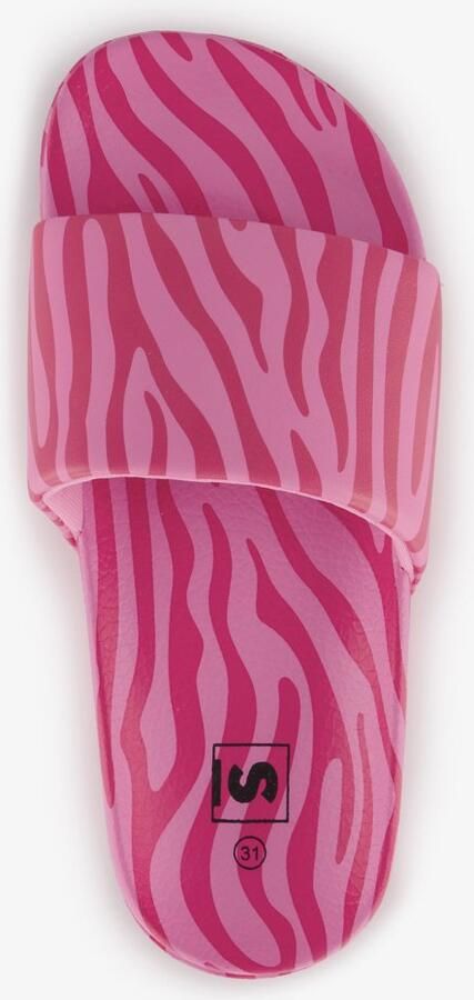 Scapino Roze meisjes badslippers met zebraprint