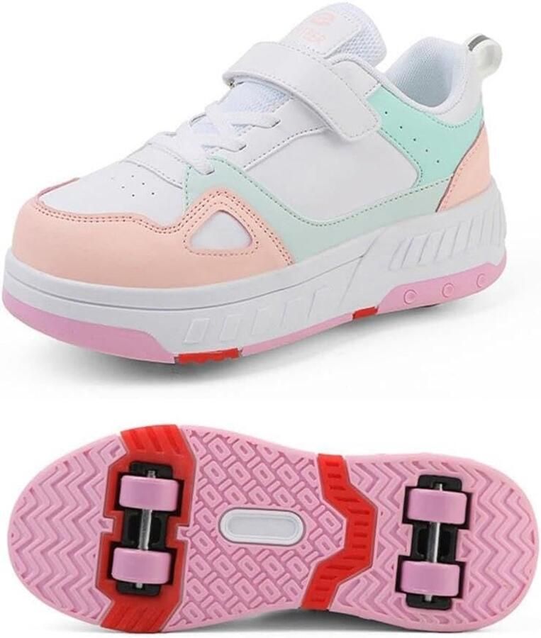 Schoenen met wieltjes intrekbare technische skateboardschoenen sportschoenen kinderen rolschaatsen outdoor gymschoenen en 4 rolschaatsen