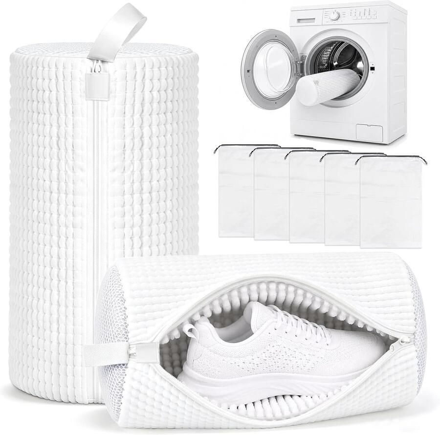 Schoenwaszakken 2 stuks chenille polyester 360° rondom reiniging geschikt voor sneakers en sportschoenen ServiceTopper