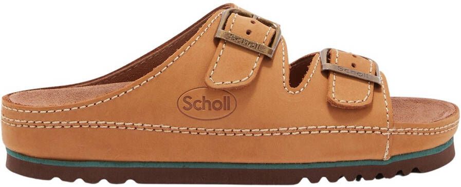Scholl AIR BAG Nubuck lined Unisex Cuoio Unisex Mules Cuoio