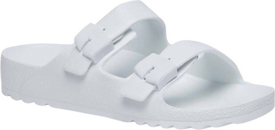 Scholl BAHIA Eva Womens WHITE Dames Slippers Wit