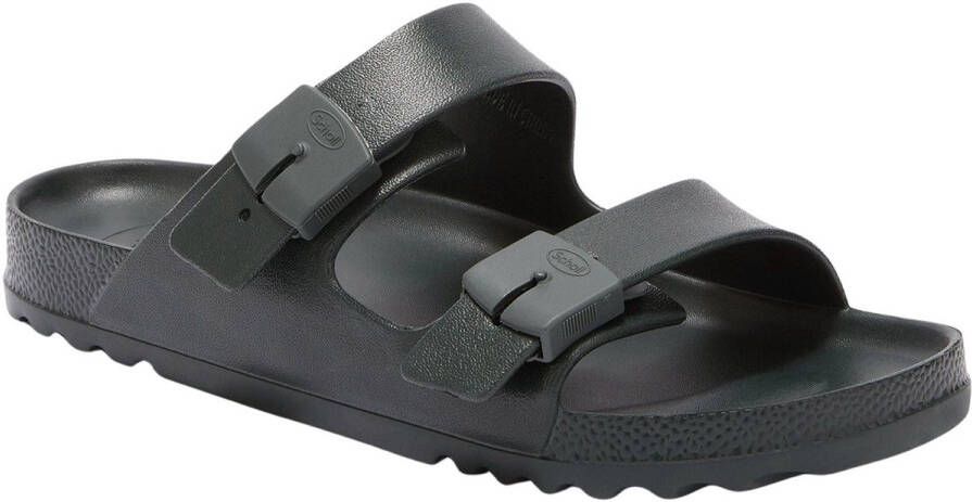 Scholl BAHIA MAN EVA DK GREEN Heren Slippers Donkergroen